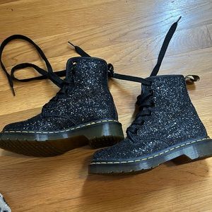Dr. Martens Black Glitter size 36 Excellent Condition